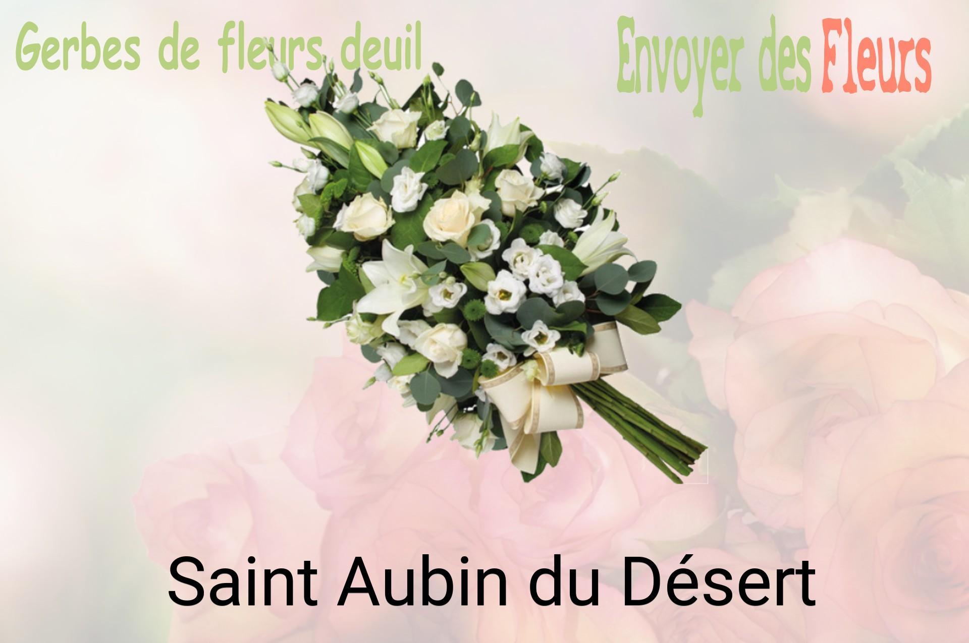 Gerbe de fleurs de deuil livrée à Saint-Aubin-du-Désert